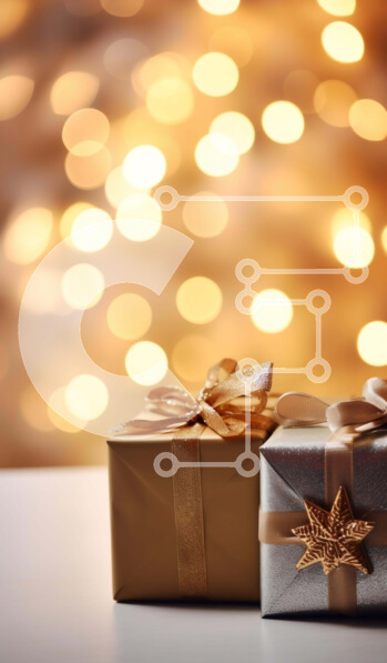 Intra Συλλεκτικό Ξύλινο Παζλ Plywood  4mm - Κουτιά δώρων με φόντο φώτα Bokeh Σε Ξύλινο Κουτί - Διαστάσεις: 10x10 cm – 25 κομμάτια