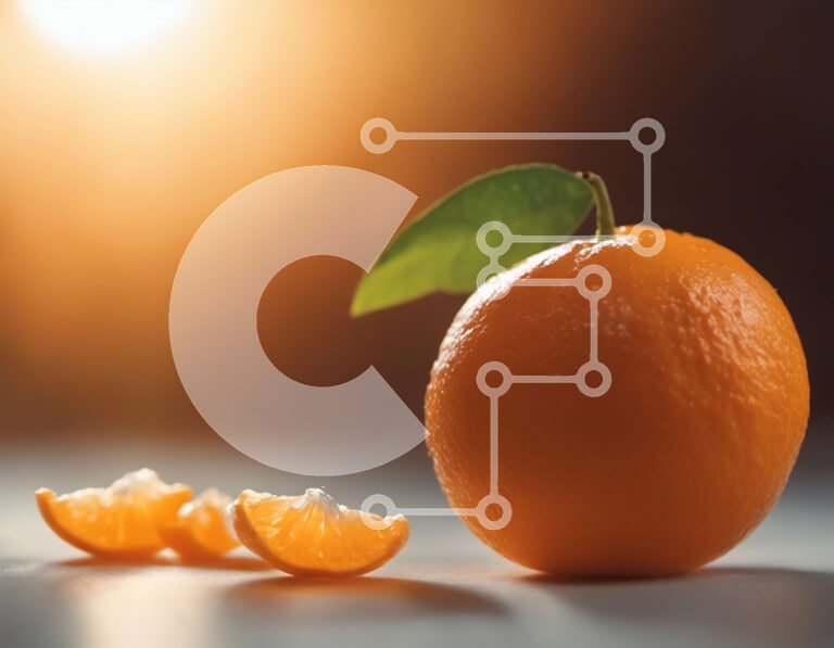 Σετ των 2 Intra Συλλεκτικό Ξύλινο Παζλ Plywood  4mm - Ώριμο πορτοκάλι με φύλλο Σε Ξύλινο Κουτί - Διαστάσεις: 10x10 cm – 25 κομμάτια