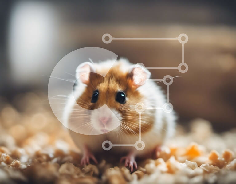 Σετ των 2 Intra Συλλεκτικό Ξύλινο Παζλ Plywood  4mm - Περίεργο χάμστερ με καλαμποκάλευρο Σε Ξύλινο Κουτί - Διαστάσεις: 10x10 cm – 25 κομμάτια