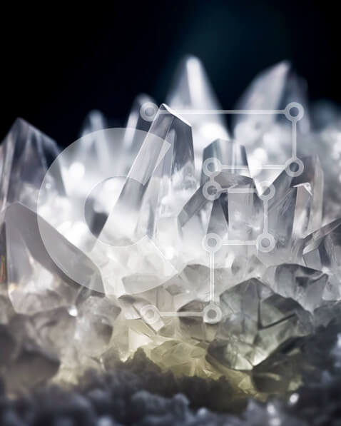 Intra Συλλεκτικό Ξύλινο Παζλ Plywood  4mm - Υπέροχη κινηματογράφηση σε πρώτο πλάνο από καθαρούς κρυστάλλους χαλαζία με μεταλλική λάμψη Σε Ξύλινο Κουτί - Διαστάσεις: 10x10 cm – 25 κομμάτια