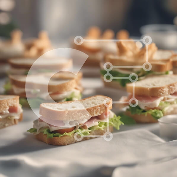 Σετ των 2 Intra Συλλεκτικό Ξύλινο Παζλ Plywood  4mm - Ποικιλία σάντουιτς σε ένα τραπέζι Σε Ξύλινο Κουτί - Διαστάσεις: 10x10 cm – 25 κομμάτια