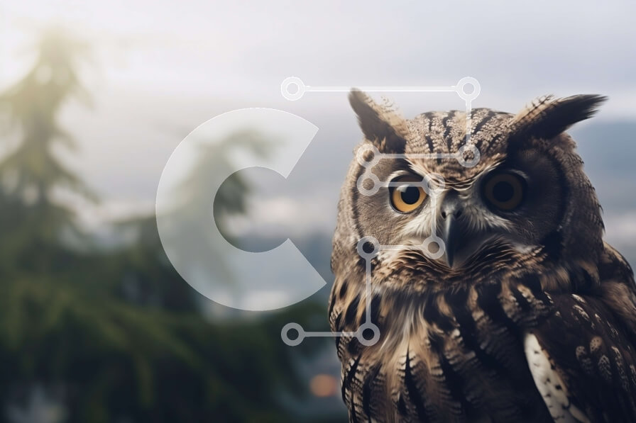 Σετ των 2 Intra Συλλεκτικό Ξύλινο Παζλ Plywood  4mm - Κουκουβάγια που κάθεται στο δέντρο Σε Ξύλινο Κουτί - Διαστάσεις: 10x10 cm – 25 κομμάτια