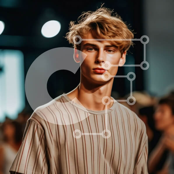 Σετ των 2 Intra Συλλεκτικό Ξύλινο Παζλ Plywood  4mm - Κομψό Runway look: Ριγέ πουκάμισο και τζιν Σε Ξύλινο Κουτί - Διαστάσεις: 10x10 cm – 25 κομμάτια