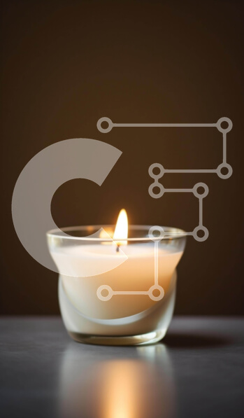 Intra Συλλεκτικό Ξύλινο Παζλ Plywood  4mm - Μονό κερί σε γυάλινο μπολ Σε Ξύλινο Κουτί - Διαστάσεις Puzzle: 10x10 cm – 25 κομμάτια