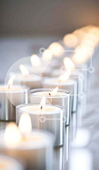 Intra Συλλεκτικό Ξύλινο Παζλ Plywood  4mm - Σειρά κεριών σε ένα τραπέζι Σε Ξύλινο Κουτί - Διαστάσεις Puzzle: 10x10 cm – 25 κομμάτια