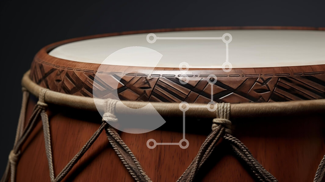 Intra Συλλεκτικό Ξύλινο Παζλ Plywood  4mm - Ξύλινο τύμπανο με περίπλοκα σχέδια Σε Ξύλινο Κουτί - Διαστάσεις Puzzle: 10x10 cm – 25 κομμάτια