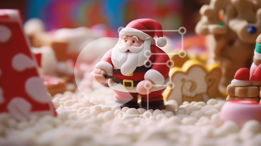 Intra Συλλεκτικό Ξύλινο Παζλ Plywood  4mm - Ειδώλιο Άγιου Βασίλη σε μπισκότα και διακοσμήσεις με μελόψωμο Σε Ξύλινο Κουτί - Διαστάσεις: 10x10 cm – 25 κομμάτια