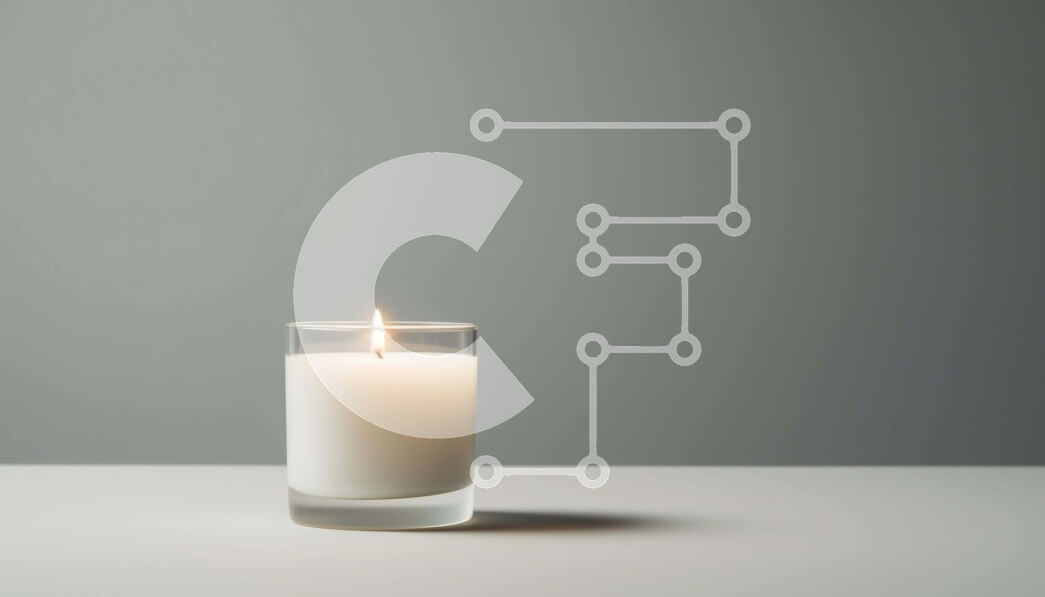 Intra Συλλεκτικό Ξύλινο Παζλ Plywood  4mm - Μονό αναμμένο κερί σε γκρι φόντο Σε Ξύλινο Κουτί - Διαστάσεις: 10x10 cm – 25 κομμάτια