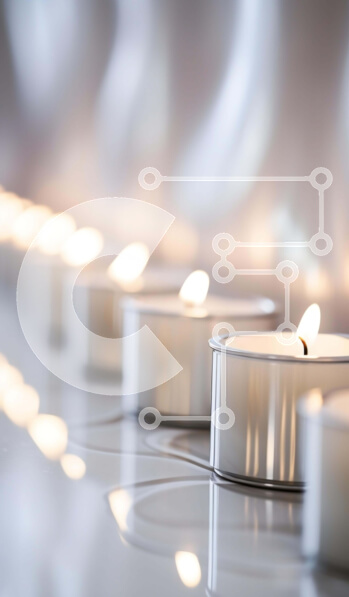 Intra Συλλεκτικό Ξύλινο Παζλ Plywood  4mm - Αναμμένα κηροπήγια για τελετουργία ή τελετή Σε Ξύλινο Κουτί - Διαστάσεις Puzzle: 10x10 cm – 25 κομμάτια