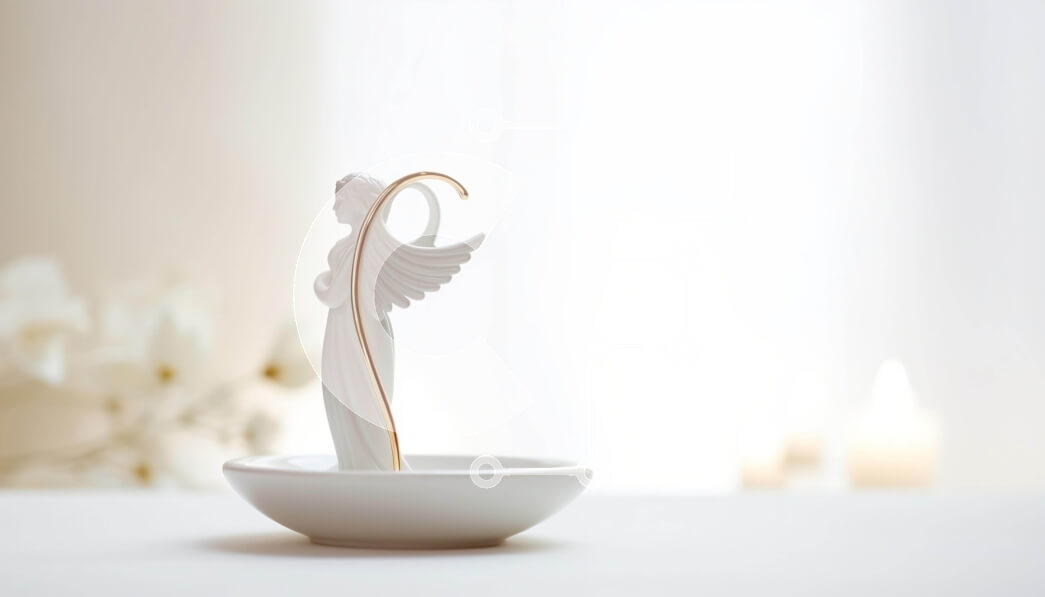 Intra Συλλεκτικό Ξύλινο Παζλ Plywood  4mm - Ειδώλιο αγγέλου και κεριά σε λευκό μπολ Σε Ξύλινο Κουτί - Διαστάσεις Puzzle: 10x10 cm – 25 κομμάτια