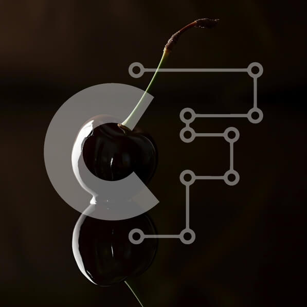 Σετ των 2 Intra Συλλεκτικό Ξύλινο Παζλ Plywood  4mm - Φρέσκο ​​μαύρο κεράσι σε σκοτεινή επιφάνεια Σε Ξύλινο Κουτί - Διαστάσεις: 10x10 cm – 25 κομμάτια