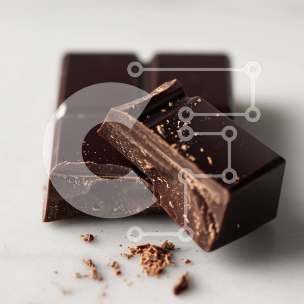 Σετ των 2 Intra Συλλεκτικό Ξύλινο Παζλ Plywood  4mm - Μπάρα μαύρης σοκολάτας με ένα κομμάτι που λείπει Σε Ξύλινο Κουτί - Διαστάσεις: 10x10 cm – 25 κομμάτια