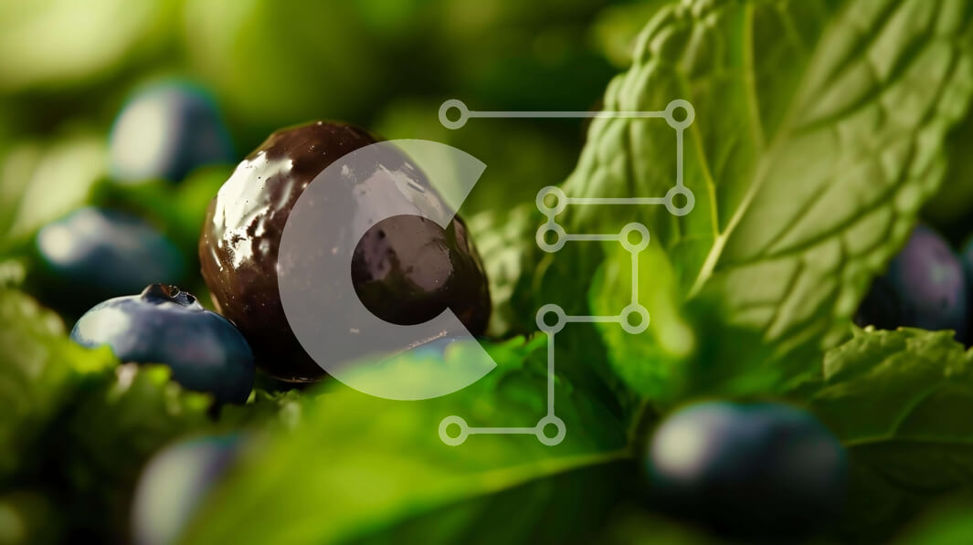 Σετ των 2 Intra Συλλεκτικό Ξύλινο Παζλ Plywood  4mm - Σοκολατένιο πασχαλινό αυγό με βατόμουρα και φύλλα μέντας Σε Ξύλινο Κουτί - Διαστάσεις: 10x10 cm – 25 κομμάτια