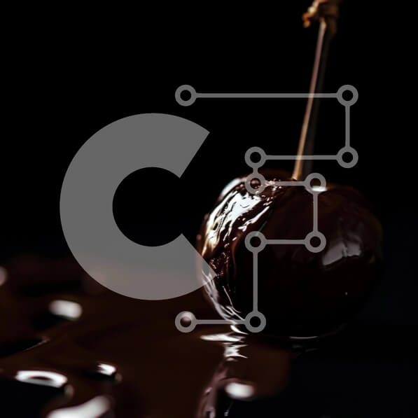 Σετ των 2 Intra Συλλεκτικό Ξύλινο Παζλ Plywood  4mm - Κεράσι καλυμμένο με σοκολάτα με σάλτσα σοκολάτας Σε Ξύλινο Κουτί - Διαστάσεις: 10x10 cm – 25 κομμάτια