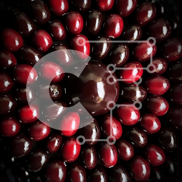 Σετ των 2 Intra Συλλεκτικό Ξύλινο Παζλ Plywood  4mm - Πολύχρωμη σύνθεση με κράνμπερι και φρούτα Σε Ξύλινο Κουτί - Διαστάσεις: 10x10 cm – 25 κομμάτια