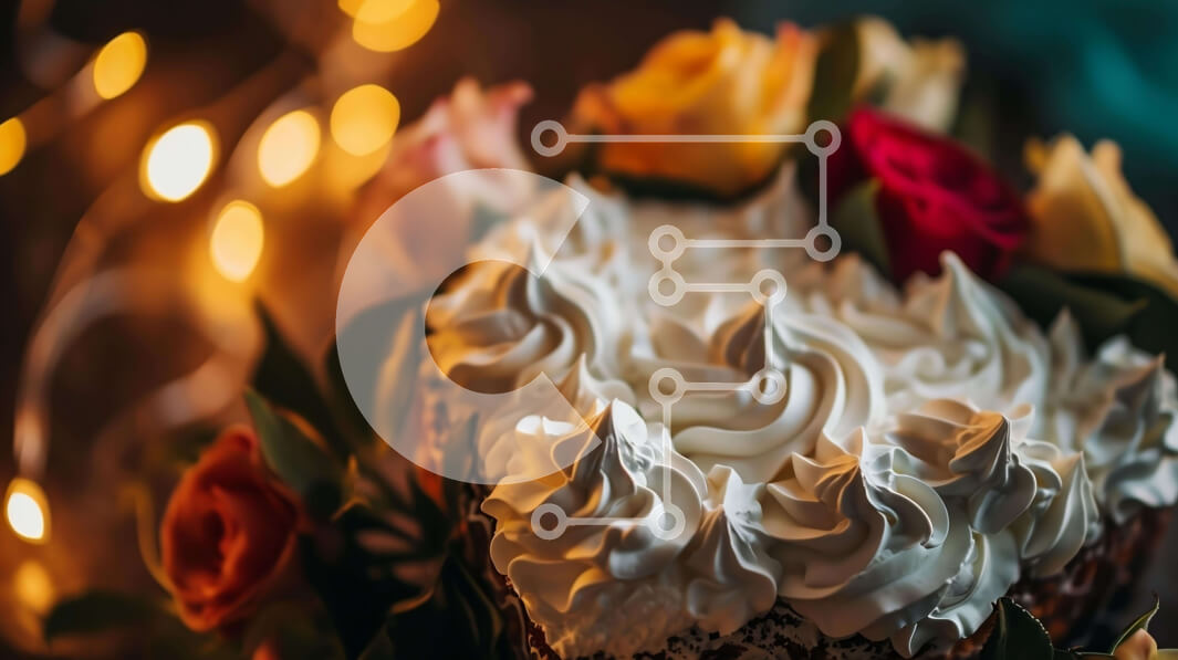 Σετ των 2 Intra Συλλεκτικό Ξύλινο Παζλ Plywood  4mm - Κέικ σε σχήμα καρδιάς με λευκή σαντιγί και κόκκινα τριαντάφυλλα Σε Ξύλινο Κουτί - Διαστάσεις: 10x10 cm – 25 κομμάτια