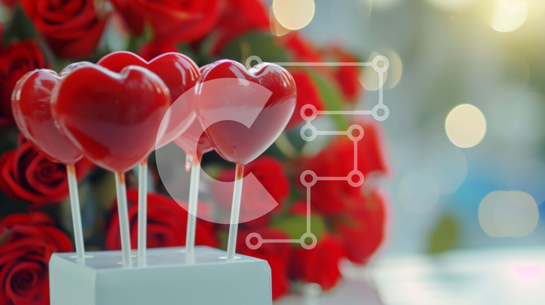 Intra Συλλεκτικό Ξύλινο Παζλ Plywood  4mm - Γλειφιτζούρια και τριαντάφυλλα σε σχήμα καρδιάς για την ημέρα του Αγίου Βαλεντίνου Σε Ξύλινο Κουτί - Διαστάσεις: 10x10 cm – 25 κομμάτια