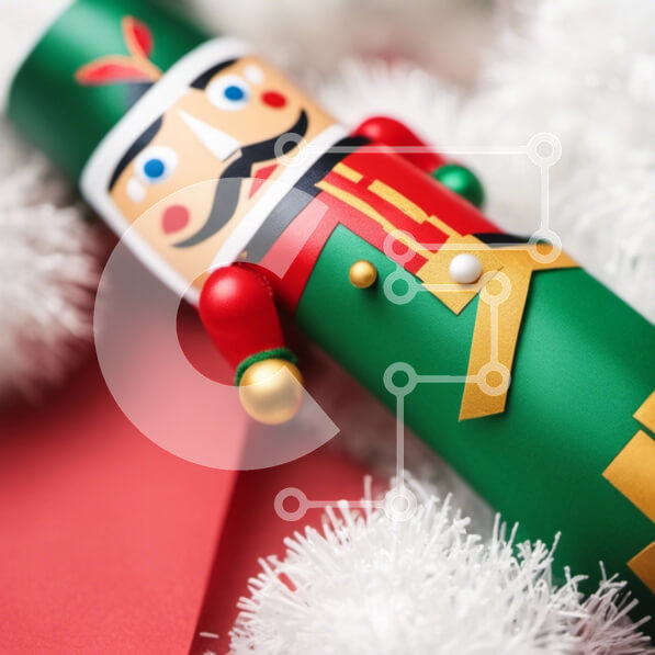 Intra Συλλεκτικό Ξύλινο Παζλ Plywood  4mm - Πολύχρωμο στολίδι Καρυοθραύστης για τα Χριστούγεννα Σε Ξύλινο Κουτί - Διαστάσεις: 10x10 cm – 25 κομμάτια