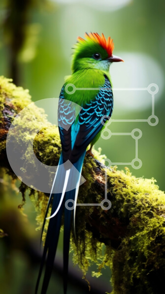 Σετ των 2 Intra Συλλεκτικό Ξύλινο Παζλ Plywood  4mm - Όμορφη φωτογραφία ενός πολύχρωμου πουλιού σκαρφαλωμένο σε ένα ποώδη κλαδί Σε Ξύλινο Κουτί - Διαστάσεις: 10x10 cm – 25 κομμάτια