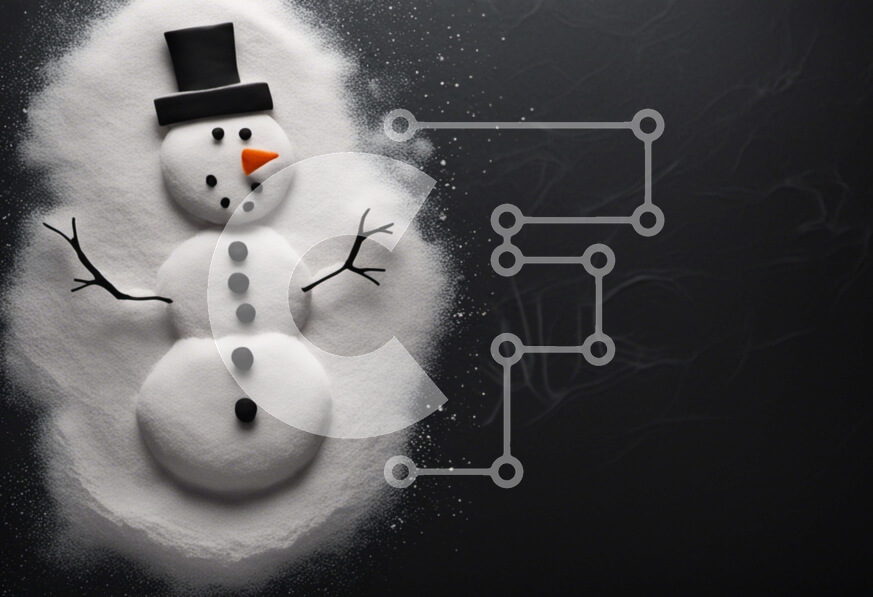 Intra Συλλεκτικό Ξύλινο Παζλ Plywood  4mm - Πολύχρωμο χιονάνθρωπος άχνη ζάχαρη Σε Ξύλινο Κουτί - Διαστάσεις Puzzle: 10x10 cm – 25 κομμάτια