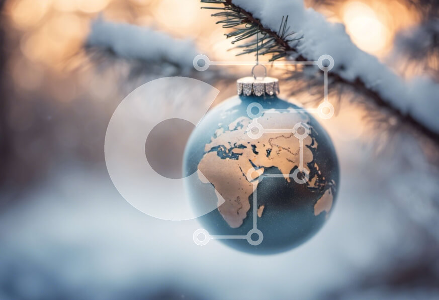 Intra Συλλεκτικό Ξύλινο Παζλ Plywood  4mm - Χριστουγεννιάτικο στολίδι σφαιρών για εορταστικά στολίδια Σε Ξύλινο Κουτί - Διαστάσεις: 10x10 cm – 25 κομμάτια