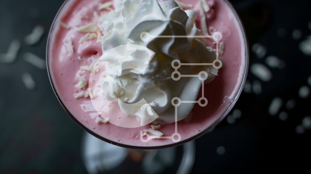 Σετ των 2 Intra Συλλεκτικό Ξύλινο Παζλ Plywood  4mm - Απολαυστικό ροζ Smoothie με σαντιγί και πασπάλισμα σοκολάτας Σε Ξύλινο Κουτί - Διαστάσεις: 10x10 cm – 25 κομμάτια