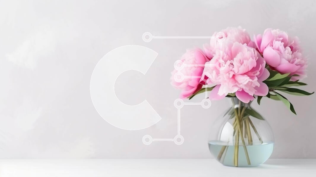 Intra Συλλεκτικό Ξύλινο Παζλ Plywood  4mm - Ροζ παιώνιες σε διάφανο βάζο για εσωτερική διακόσμηση Σε Ξύλινο Κουτί - Διαστάσεις: 10x10 cm – 25 κομμάτια