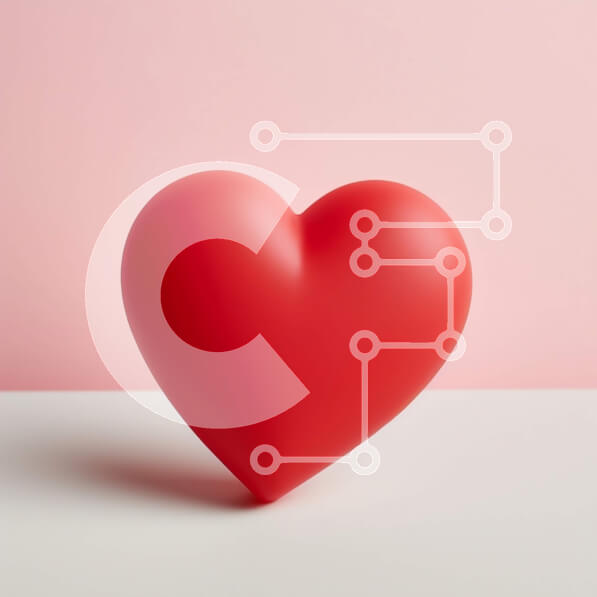 Intra Συλλεκτικό Ξύλινο Παζλ Plywood  4mm - Αντικείμενο σε σχήμα καρδιάς στο τραπέζι με πορτοκαλί φόντο Σε Ξύλινο Κουτί - Διαστάσεις Puzzle: 10x10 cm – 25 κομμάτια