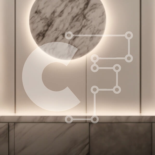 Intra Συλλεκτικό Ξύλινο Παζλ Plywood  4mm - Κυκλικό φωτιστικό σε τοίχο που φωτίζεται από λευκά φώτα LED Σε Ξύλινο Κουτί - Διαστάσεις Puzzle: 10x10 cm – 25 κομμάτια