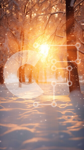 Intra Συλλεκτικό Ξύλινο Παζλ Plywood  4mm - Χιονισμένο χειμερινό τοπίο με γυμνά δέντρα Σε Ξύλινο Κουτί - Διαστάσεις Puzzle: 10x10 cm – 25 κομμάτια