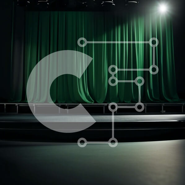 Intra Συλλεκτικό Ξύλινο Παζλ Plywood  4mm - Όμορφη εικόνα μιας πράσινης κουρτίνας σε μια σκηνή Σε Ξύλινο Κουτί - Διαστάσεις Puzzle: 10x10 cm – 25 κομμάτια