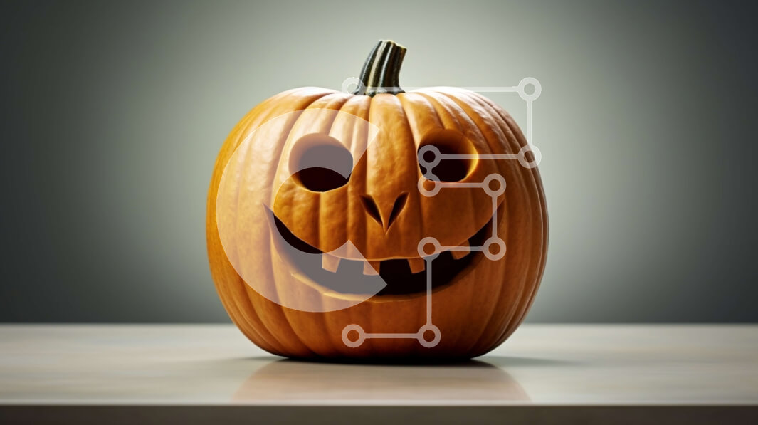 Intra Συλλεκτικό Ξύλινο Παζλ Plywood  4mm - Χαμογελαστή σκαλιστή κολοκύθα για το Halloween Σε Ξύλινο Κουτί - Διαστάσεις: 10x10 cm – 25 κομμάτια