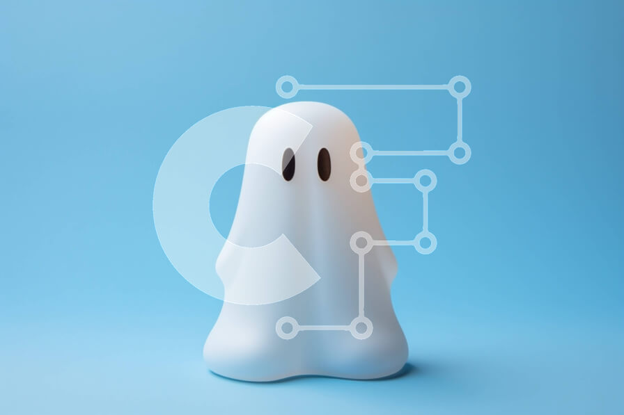 Intra Συλλεκτικό Ξύλινο Παζλ Plywood  4mm - Μικρό φάντασμα σε μπλε φόντο για διακόσμηση αποκριών Σε Ξύλινο Κουτί - Διαστάσεις Puzzle: 10x10 cm – 25 κομμάτια