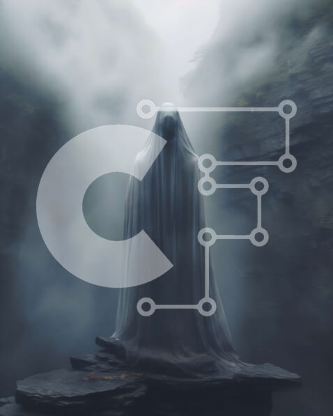 Intra Συλλεκτικό Ξύλινο Παζλ Plywood  4mm - Απόκοσμη εικόνα γυναίκας σε γκρεμό με θέα τη Misty Valley Σε Ξύλινο Κουτί - Διαστάσεις Puzzle: 10x10 cm – 25 κομμάτια