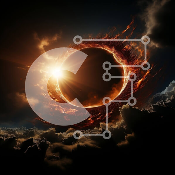 Intra Συλλεκτικό Ξύλινο Παζλ Plywood  4mm - Μυστηριώδης εικόνα μιας μαύρης τρύπας που περιβάλλεται από στροβιλιζόμενο αέριο και σκόνη Σε Ξύλινο Κουτί - Διαστάσεις Puzzle: 10x10 cm – 25 κομμάτια