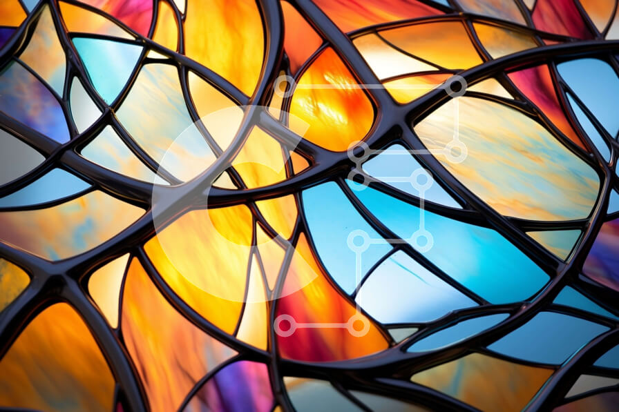 Intra Συλλεκτικό Ξύλινο Παζλ Plywood  4mm - Ζωντανό βιτρό με περίπλοκο μοτίβο Σε Ξύλινο Κουτί - Διαστάσεις Puzzle: 10x10 cm – 25 κομμάτια