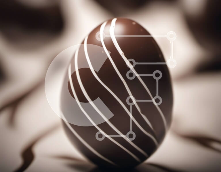 Intra Συλλεκτικό Ξύλινο Παζλ Plywood  4mm - Σοκολατένιο πασχαλινό αυγό με λευκές και καφέ ρίγες Σε Ξύλινο Κουτί - Διαστάσεις: 10x10 cm – 25 κομμάτια