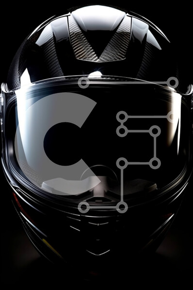 Intra Συλλεκτικό Ξύλινο Παζλ Plywood  4mm - Κομψό και κομψό μαύρο κράνος μοτοσικλέτας με καθαρό γείσο Σε Ξύλινο Κουτί - Διαστάσεις Puzzle: 10x10 cm – 25 κομμάτια