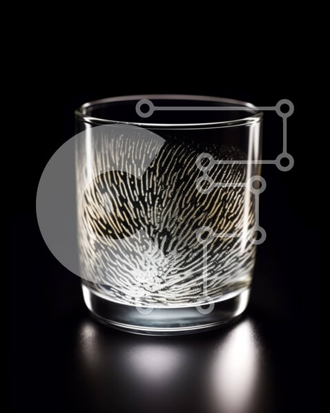 Intra Συλλεκτικό Ξύλινο Παζλ Plywood  4mm - Όμορφη εικόνα ενός διαφανούς γυαλιού με στροβιλιζόμενο σχέδιο μέσα Σε Ξύλινο Κουτί - Διαστάσεις: 10x10 cm – 25 κομμάτια