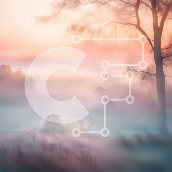 Intra Συλλεκτικό Ξύλινο Παζλ Plywood  4mm - Όμορφο ομιχλώδες τοπίο με δέντρο και βουνά Σε Ξύλινο Κουτί - Διαστάσεις: 10x10 cm – 25 κομμάτια