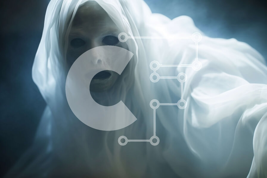 Intra Συλλεκτικό Ξύλινο Παζλ Plywood  4mm - Ανατριχιαστική φιγούρα σαν φάντασμα με λευκές ρόμπες Σε Ξύλινο Κουτί - Διαστάσεις Puzzle: 10x10 cm – 25 κομμάτια