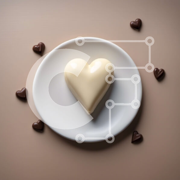 Σετ των 2 Intra Συλλεκτικό Ξύλινο Παζλ Plywood  4mm - Κέικ σοκολάτας σε σχήμα καρδιάς - Νόστιμο επιδόρπιο για την ημέρα του Αγίου Βαλεντίνου Σε Ξύλινο Κουτί - Διαστάσεις: 10x10 cm – 25 κομμάτια