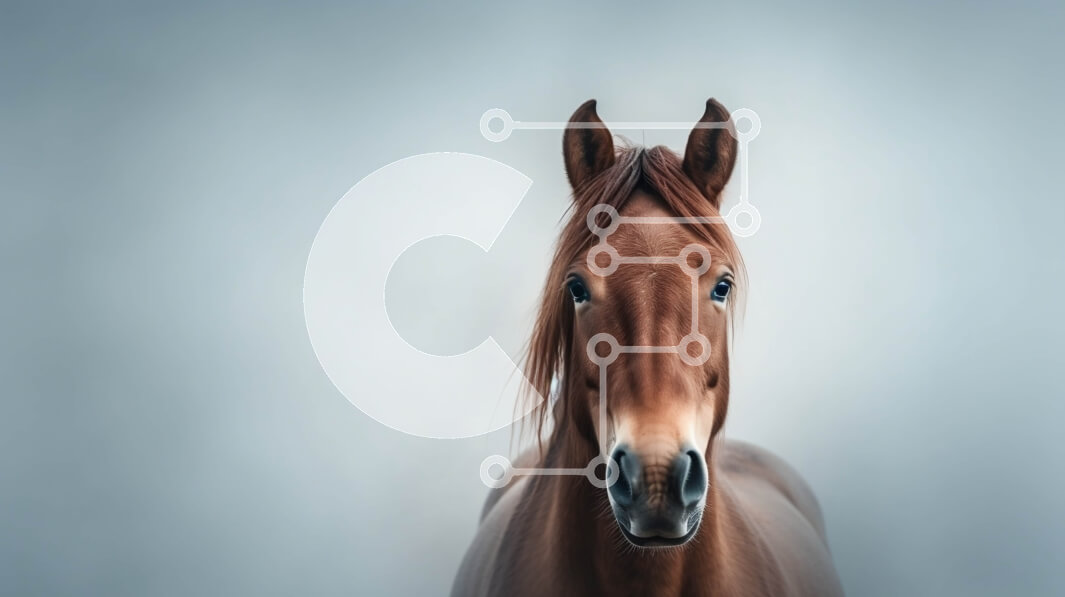 Σετ των 2 Intra Συλλεκτικό Ξύλινο Παζλ Plywood  4mm - Μεγαλοπρεπές καφέ άλογο Σε Ξύλινο Κουτί - Διαστάσεις: 10x10 cm – 25 κομμάτια