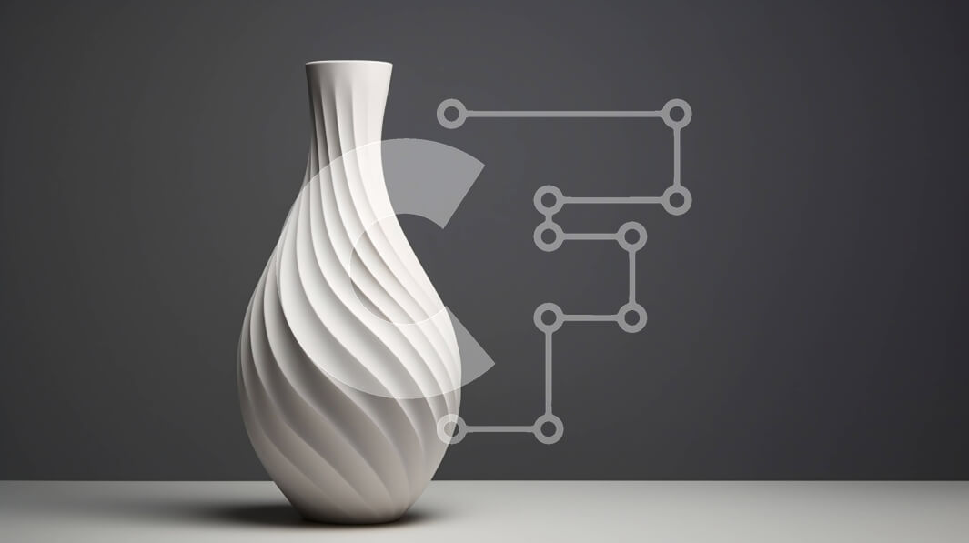 Intra Συλλεκτικό Ξύλινο Παζλ Plywood  4mm - Λευκό βάζο με καμπύλο σχέδιο Σε Ξύλινο Κουτί - Διαστάσεις: 10x10 cm – 25 κομμάτια