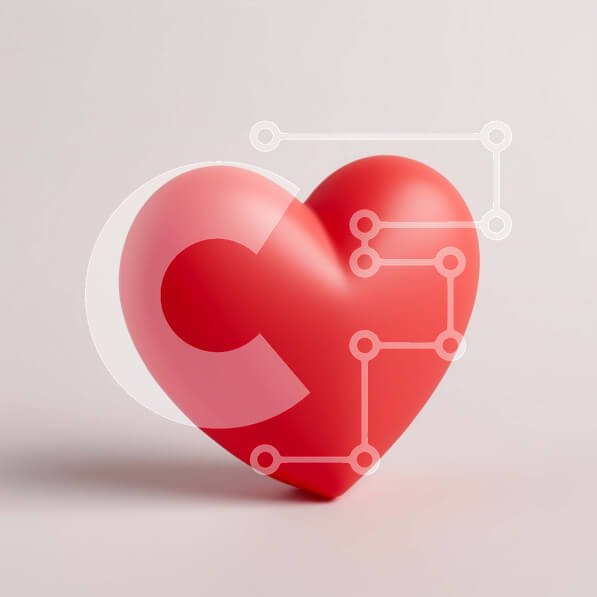 Intra Συλλεκτικό Ξύλινο Παζλ Plywood  4mm - Κόκκινο αντικείμενο σε σχήμα καρδιάς σε υπόλευκο φόντο Σε Ξύλινο Κουτί - Διαστάσεις: 10x10 cm – 25 κομμάτια