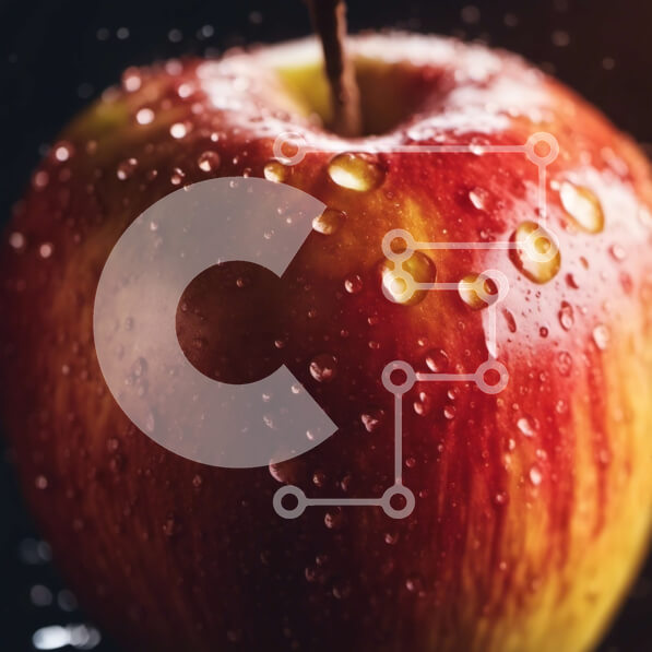 Σετ των 2 Intra Συλλεκτικό Ξύλινο Παζλ Plywood  4mm - Κόκκινο μήλο με σταγονίδια νερού - φρέσκο ​​και ζουμερό Σε Ξύλινο Κουτί - Διαστάσεις: 10x10 cm – 25 κομμάτια