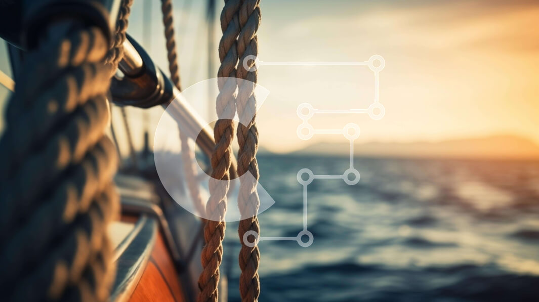 Intra Συλλεκτικό Ξύλινο Παζλ Plywood  4mm - Κοντινό πλάνο των σχοινιών ιστιοπλοϊκών στο ηλιοβασίλεμα Σε Ξύλινο Κουτί - Διαστάσεις Puzzle: 10x10 cm – 25 κομμάτια