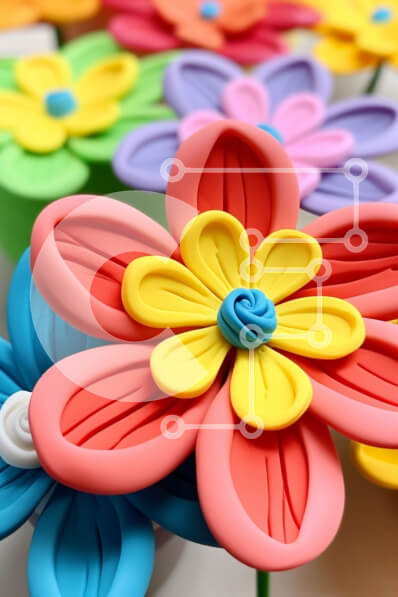 Σετ των 2 Intra Συλλεκτικό Ξύλινο Παζλ Plywood  4mm - Πολύχρωμη ανθοσύνθεση Σε Ξύλινο Κουτί - Διαστάσεις: 10x10 cm – 25 κομμάτια