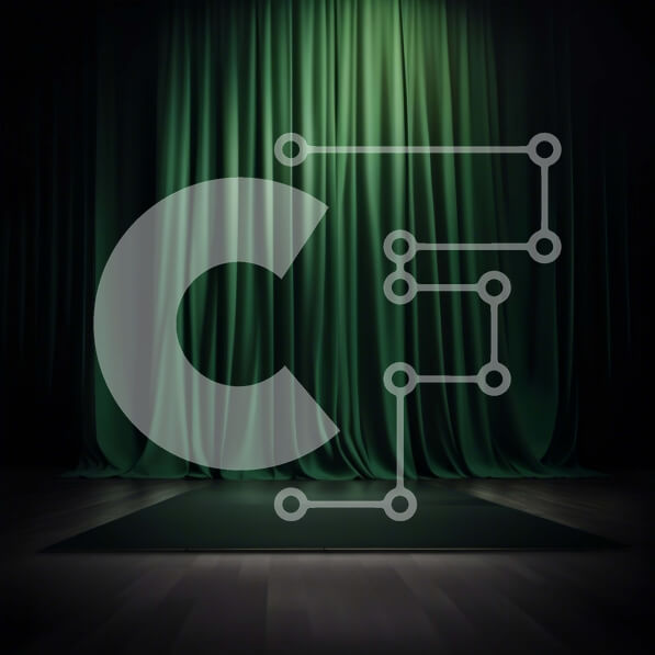 Intra Συλλεκτικό Ξύλινο Παζλ Plywood  4mm - Σκηνή με Πράσινη κουρτίνα - Σκοτεινή και Μυστηριώδης Σε Ξύλινο Κουτί - Διαστάσεις Puzzle: 10x10 cm – 25 κομμάτια