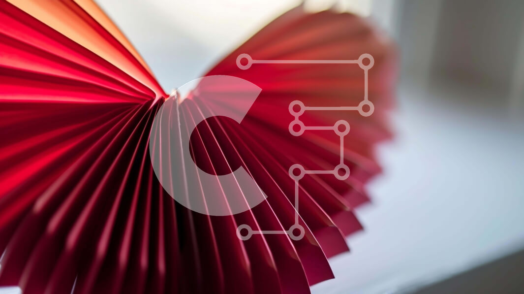 Intra Συλλεκτικό Ξύλινο Παζλ Plywood  4mm - Κόκκινο χάρτινο γλυπτό Origami σε σχήμα καρδιάς σε ένα δωμάτιο Σε Ξύλινο Κουτί - Διαστάσεις Puzzle: 10x10 cm – 25 κομμάτια